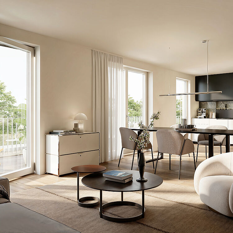 Durchdachte 2 Zimmer mit Terrasse und Gartenzugang